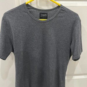 Cuts Clothing Short Sleeve Tee sz L Grey T-Shirt Crew